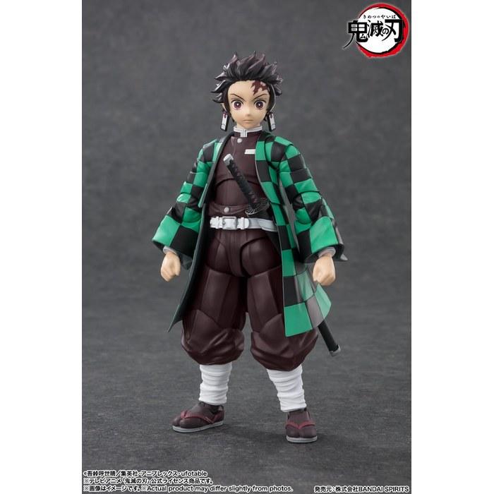 [Tamashii Nations] S.H.Figuarts Клинок, рассекающий демонов: Клинок, рассекающий демонов, Камадо Танджиро, Прибл.. 140 мм, ПВХ и АБС, Окрашенная, Сочлененная фигурка