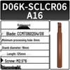 95° CNC держатель инструмента с маленькой головкой, внутреннее отверстие D06-SCLCR06A16, хвостовик из пружинной стали большого диаметра, противоударное растачивание.