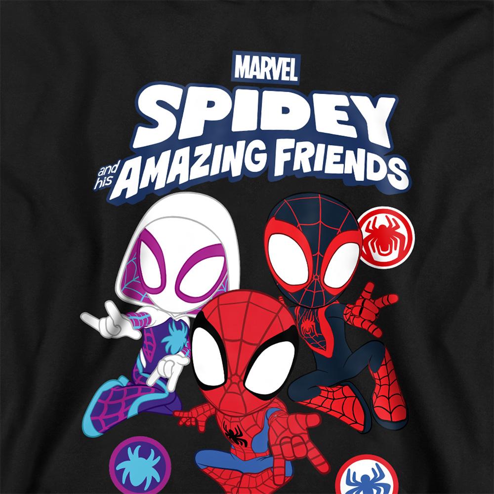 Spidey And His Amazing Friends Childrens/Kids Group Heather Pull Over Hoodie