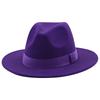 Jazz Hat, цилиндр, 3 заклепки, однотонный цилиндр, мужская и женская широкая шерстяная шляпа, ретро, большой размер