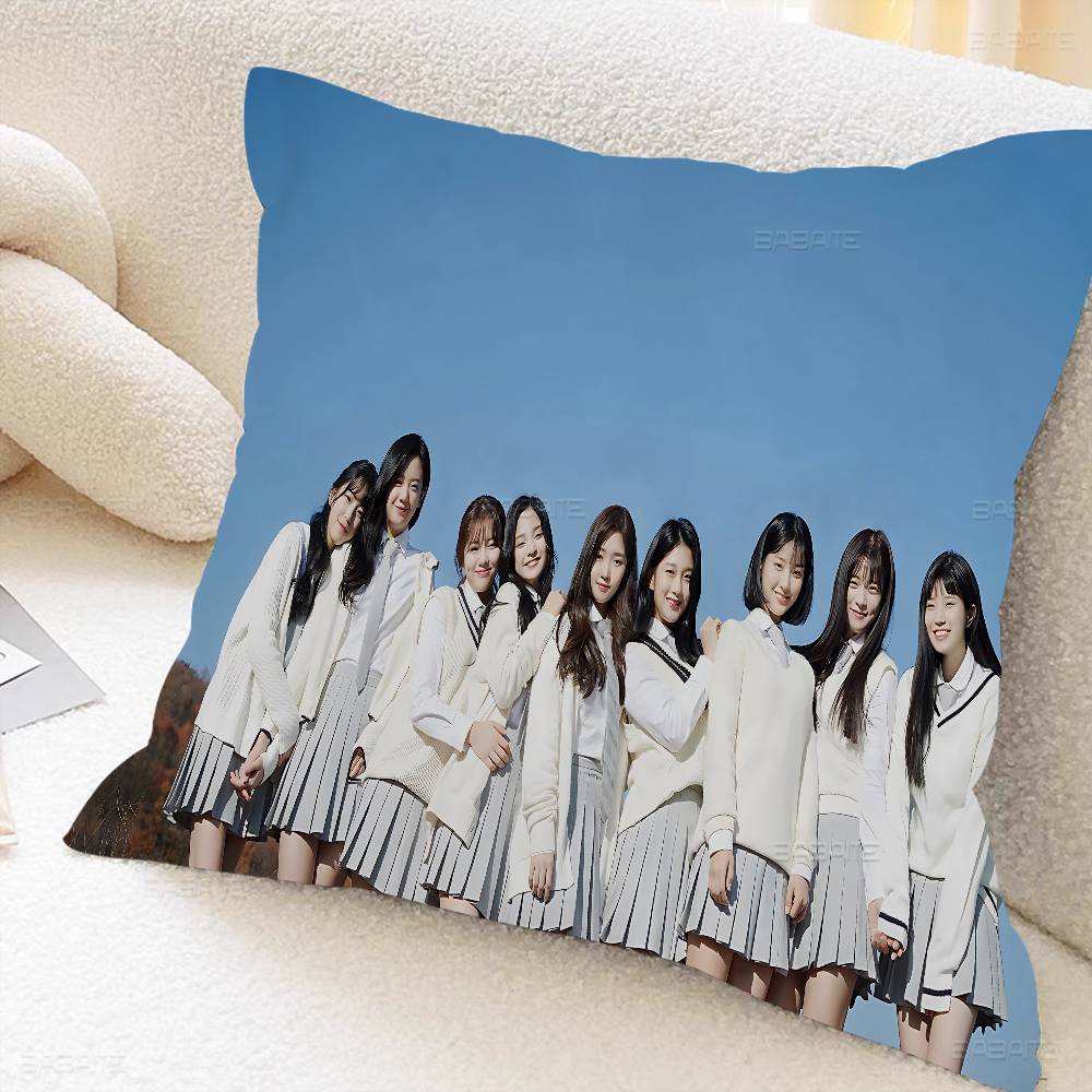 Fromis_9 K-pop Женская Группа Наволочка Чехол Для Подушки-Пледа в Машину Для Дивана Автомобиля Рождественский Подарок 40x40см 45x45см
