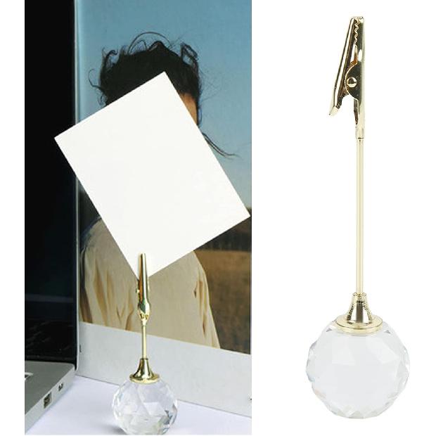 Table Number Holder Number Stands Message Clip Photo Clip Memo Clip Office Base Crystal Creativity Metal Picture Clip Metalware