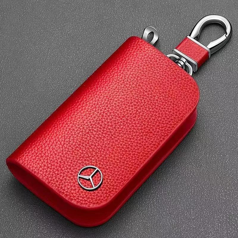 XDFMN1 Hot 2026 New For Benz Leather Car Key Case Key Fob Cover Shell Bag Wallet Keychains For Mercedes Benz AMG W204 W205 W212 W213 W2