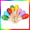 20cm Wooden Baby Grasping Maraca: Educational Sound Toy & Hand-Shaking Instrument for Grasping Training.