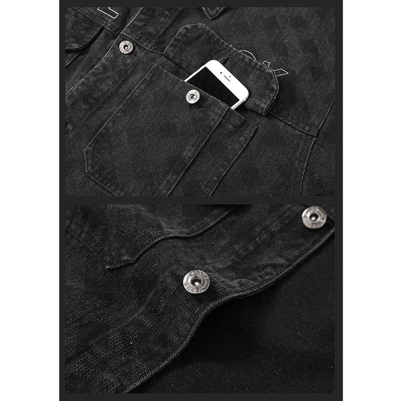 Spring and Autumn European and American Plus Size Denim Jacket Men's Shirt Plus Fat Oversized Workwear Fat Jacket 4XL-12XL