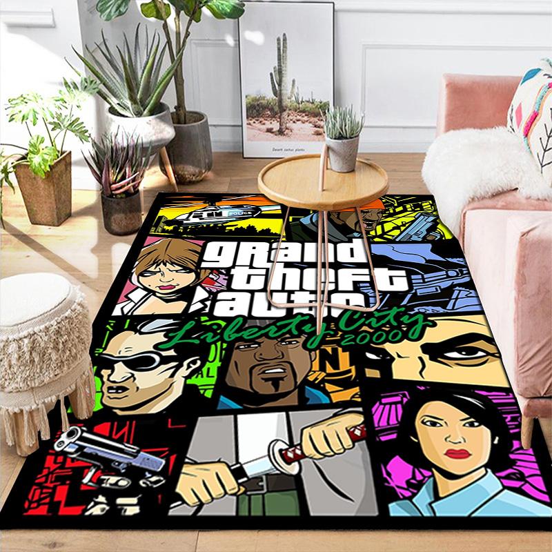 Коврик GTA для гостиной или спальни Мягкий и удобный ковер Подарок на день рождения и праздник.MFF0918544