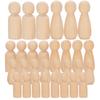 30 шт. деревянных кукольных тел с колышками, натуральные незаконченные фигуры людей, сделай сам, живопись, искусство, ремесла JM01791