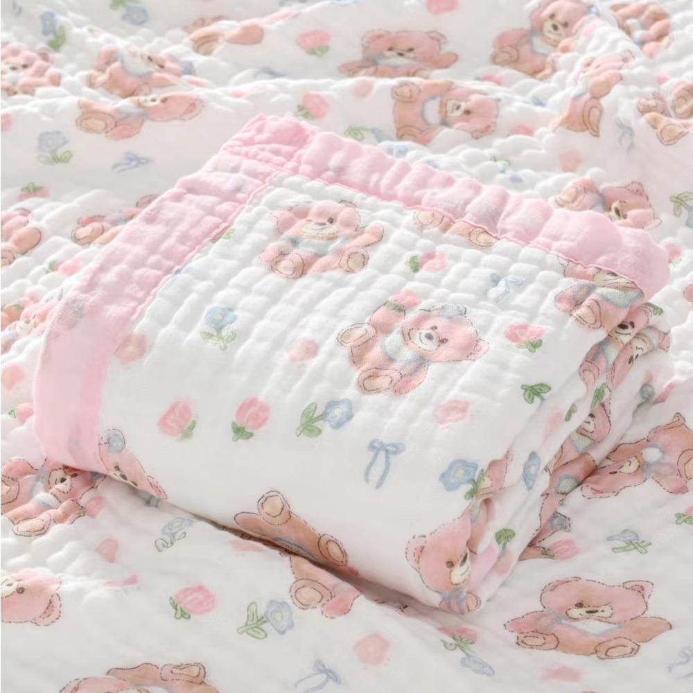 Baby Pure Cotton Class A Soft and Breathable Six-layer Integrated Children's Bath Towel Kindergarten Small Quilt