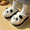 Women's Home Plush Panda Slippers Winter Fahion Mix Color Warm Bedroom Slides Women Light Soft Sole Non-Slip Cotton Shoes Slides