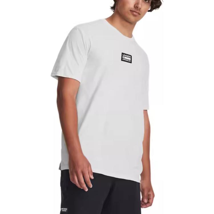 Under Armour Футболка с коротким рукавом и принтом в виде букв, мужская, серая, 1379552-014