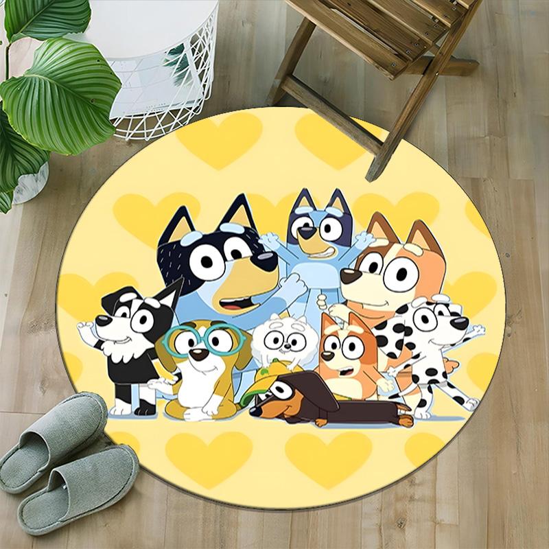 1pc B-Blucy12 Carpet, Round Rug, Comfortable, Suitable for Entryways, Living Rooms, Office, And Bedrooms, Christmas Decoration