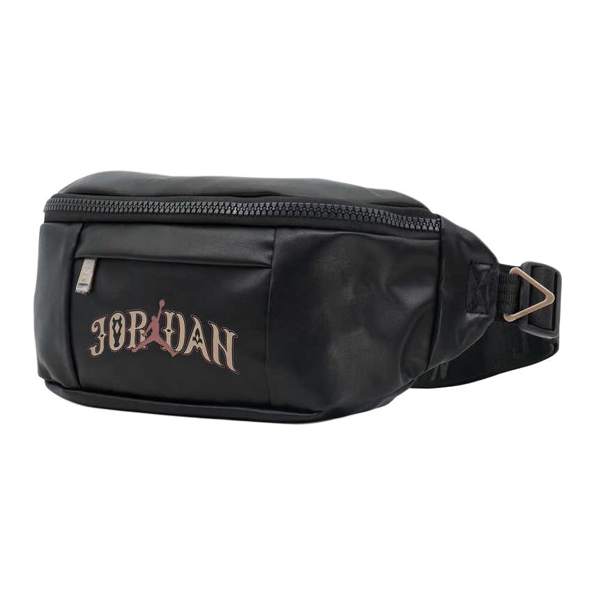 Jordan 2,8 л Regal Новогодняя серия Повседневная поясная сумка из синтетической кожи Унисекс поясная сумка Черная JD2613098AD-003