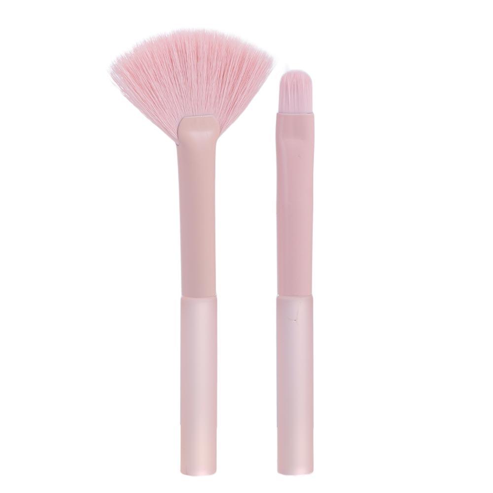 10Pcs/Set Candy Color Mini Size Makeup Brush Set Translucent Jelly Pink Cosmetic Brush Make Up Tool
