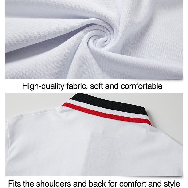 Мужская рубашка поло с коротким рукавом, летняя хлопковая деловая повседневная одежда больших размеров, свободная посадка для мужчин