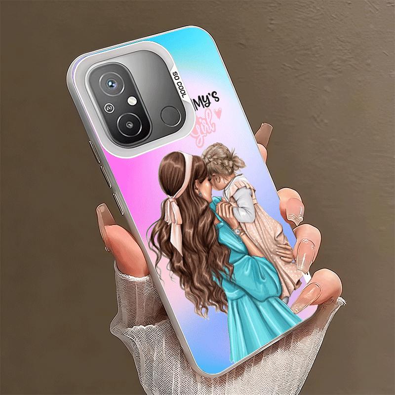 Girl Mom Baby Color Design Soft Phone Case for Xiaomi Redmi 15C 15 14C 13C 12C Poco X5 X6 X7 Pro X3 F8 F7 Ultra M8 13 12 Cover B