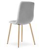 Libra Chair - Light Gray Fabric / Wood Color Legs X 2
