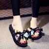 Heel Height 3cm Women's Summer Fashion Beach Flip-flops with Bow Platform Flip-flops
