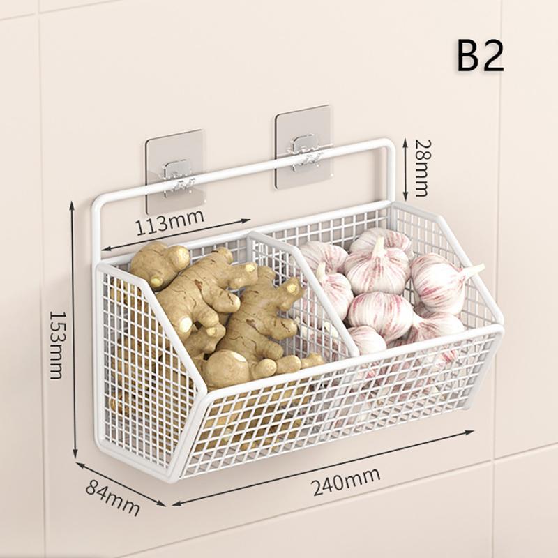 Настенная полка для хранения лука, имбиря, чеснока, приправ, специй, кухонная полка, без пунша, сливная корзина для овощей и фруктов, кухня