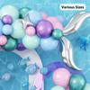 Латексные шары с русалкой, конфетти, воздушные гелиевые шарики, макаронные шары для детей, тема Русалочки для девочек, украшение для дня рождения