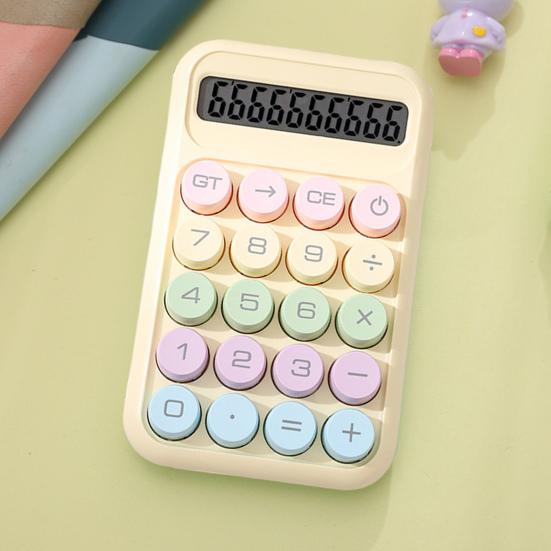Yousheng 10 Digits Calculator with Big Button 15-Degree Tilt Design LCD Display Mechanical Switch Portable Aesthetic Calculator
