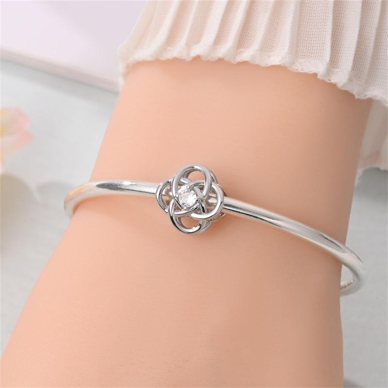 Copper Möbius Loop True Love'S Knot Charms Celtic Hercules Knot Bead Pendant Fit Original Bracelet Necklace Jewelry