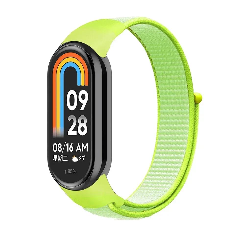Нейлоновый ремешок для Mi Band 9 8 Браслет 8 NFC Умные часы Наручный ремешок Correa Замена спорт pulsera для Miband 8 Браслет Correa