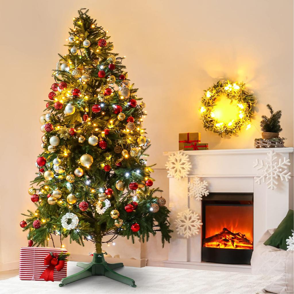 360-Degree Rotating Artificial Christmas Tree Stand Adjustable Christmas Tree Stand with Music Box Suitable forwithin 7.5 Feet Tree