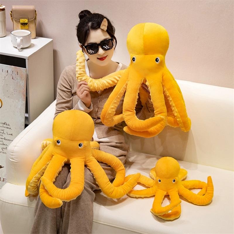 Smart Octopus Plush Toy Funny Marine Animal Octopus Doll Soft Toy Pillow for Children's Birthday Gift Plush Octopus Sofa Pillow