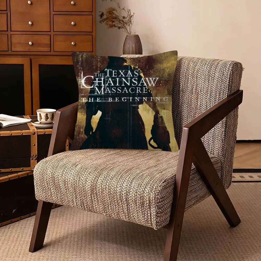 Movie Horror The Texas Chainsaw Massacre Decorative Room Aesthetics Pillow Case Home Decor Bedroom Sofa Bed Pillow Cover x