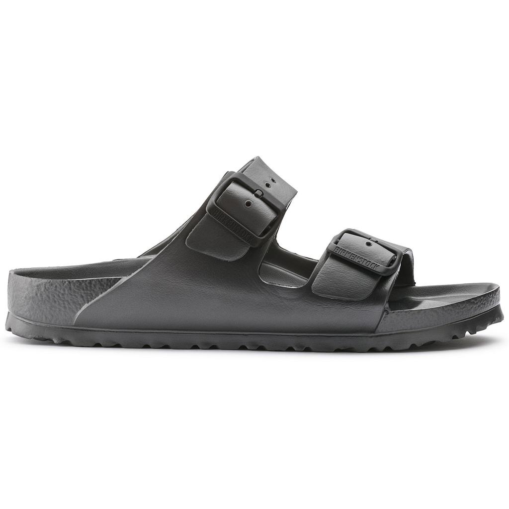 Klapki damskie Birkenstock Arizona Essentials EVA Narrow Anthracite na wąską stopę piankowe czarne (1001498)