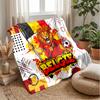 Belgium Football Printed Flannel Blanket Skin Friendly Warm Decorative Throw for Indoor Couch Bed Daily Use