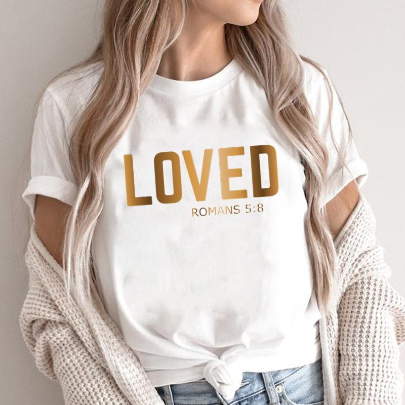 (Азиатский размер) Футболка с графическим принтом, повседневная футболка, принт Faith Trend, милая, в стиле 90-х, женская, повседневная, модная, с коротким рукавом