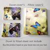 Dogs butterflies flowers Bedding Duvet cover sets Duvet covers Pillowcases gifts (1 * Duvet Cover 2 * Pillowcases, without duvet insert)