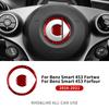 Real Carbon Fiber Car Steering Wheel Cover Trim Sticker For Mercedes Benz Smart 453 Fortwo/Forfour 2016 2017 2018 2019 2020-2025