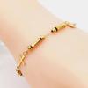 Women's Gold Bamboo Bead & Cross Guardian Bracelet