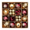 Christmas Ornaments Set 42pcs Red Gold Painted Balls Tree Hanging Decorations
