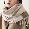 Winter Fashion British Pure Wool Scarf Women's Warm Long Thickened Fringed Scarf Couple Shawl Versatile