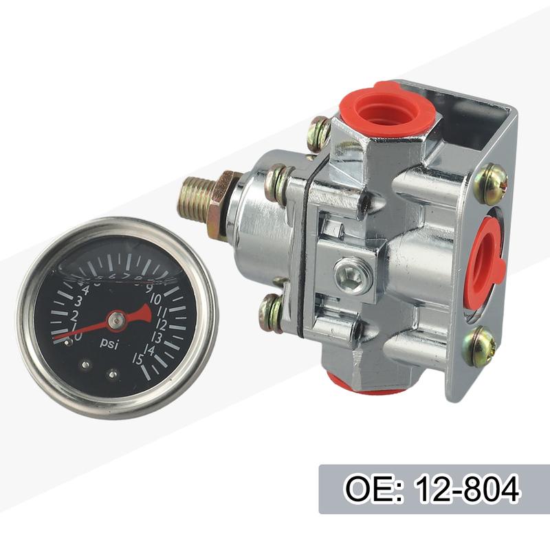 Low Fuel Pressure Regulator For Holley Quick Fuel Carburetor Carb 1-4 PSI 12-804 Zinc Alloy Adjustable Fuel Adjustment Ranges