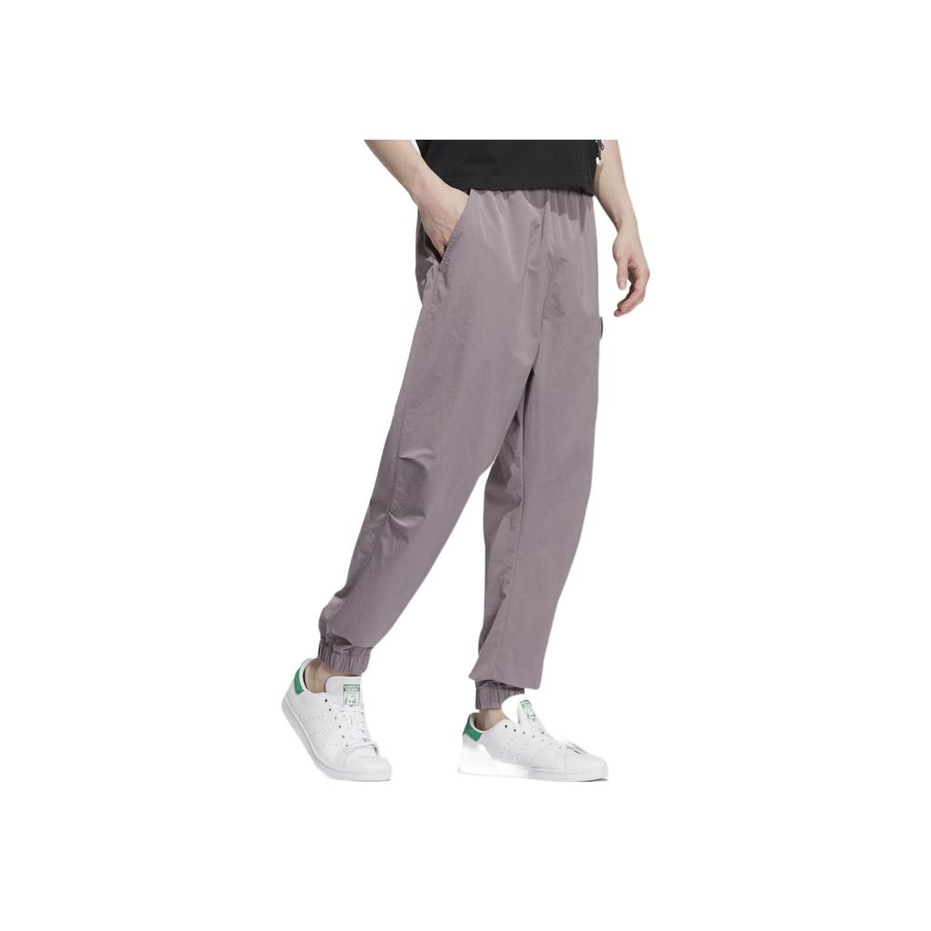adidas Оригинальные спортивные штаны Adicolor с вышитым логотипом, однотонные, с эластичной талией, мужские брюки, фиолетовые, HS2003