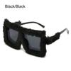 UV400 Square Frame Ladies Shades Plush Sunglasses Ladies Sexy Shades Punk Sun Glasses Soft Fur
