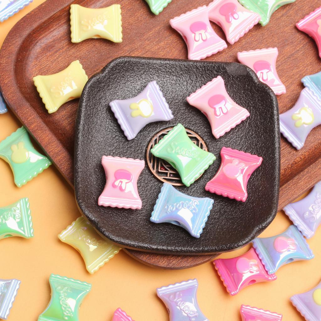 200pcs Two-color Plated Color Necklace Jewelry Making Rabbit Candy DIY Handmade Material Modeling Loose Beads UV Bracelet Pendant