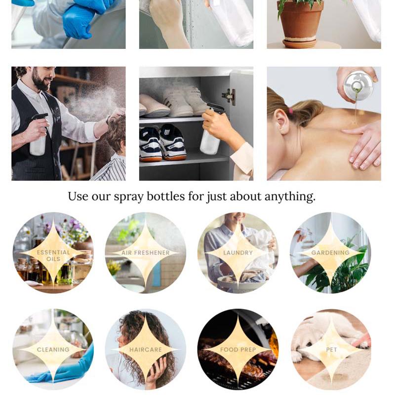 500 мл пластиковый распылитель из ПЭТ с туманом многоразового использования для волос, растений, пустой распылитель для личной гигиены, садовые принадлежности