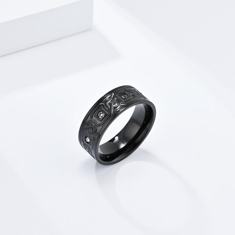Кельтское кольцо из титановой стали с вечным узлом для мужчин, модные ювелирные изделия в скандинавском стиле с этническими узорами, кольца на палец для пар