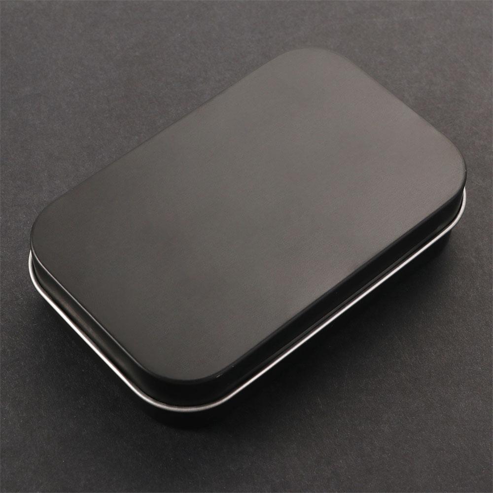 Sealed Tin Coin Organizer Key Organizer Black Card Case Candy Box Metal Empty Box Black Storage Box