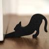 Stretched Cat Door Stopper Wedge Anti-slip Windproof No Drilling Anti-collision Carpet Tile Concrete Wooden Floor Black White Kitten Decorative