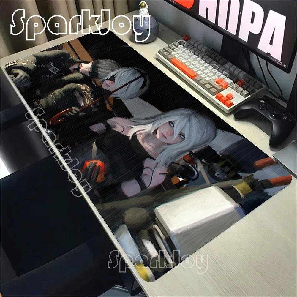 Large Rubber Tablepad Pc Game Mousepad ESports Pretty NierAutomata 2b Mouse Pad Laptop Deskmat NonSlip Computer Keyboard Mat