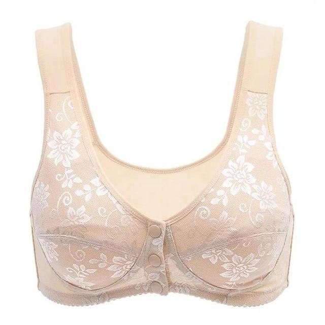 Хлопковые бюстгальтеры с пряжкой спереди, женское нижнее белье, передний закрытый бюстгальтер для отдыха, удобное нижнее белье