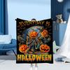 Halloween Pumpkin Head Series Printed Blanket for Sofa Bed Travel Camping Living Room Office Conditioning Blanket