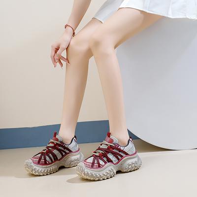 Обувь для женщин Повседневная дизайнерская брендовая женская обувь класса люкс Кроссовки на платформе Массивные женские кроссовки для бега