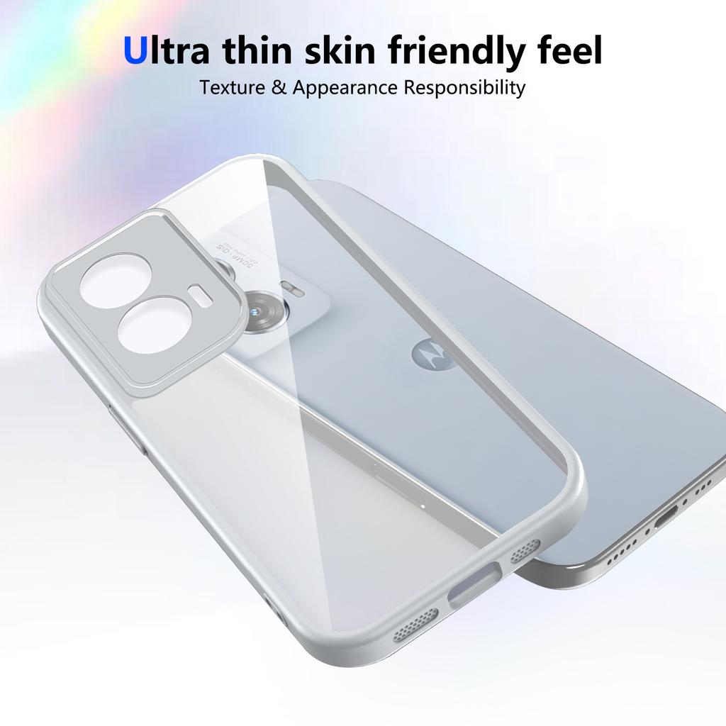 For Motorola Moto G85 XT2427-3 Case Plating Bumper Shockproof Clear Back Cover Hard Matte Phone Case for Moto G85 MotoG85 XT2427